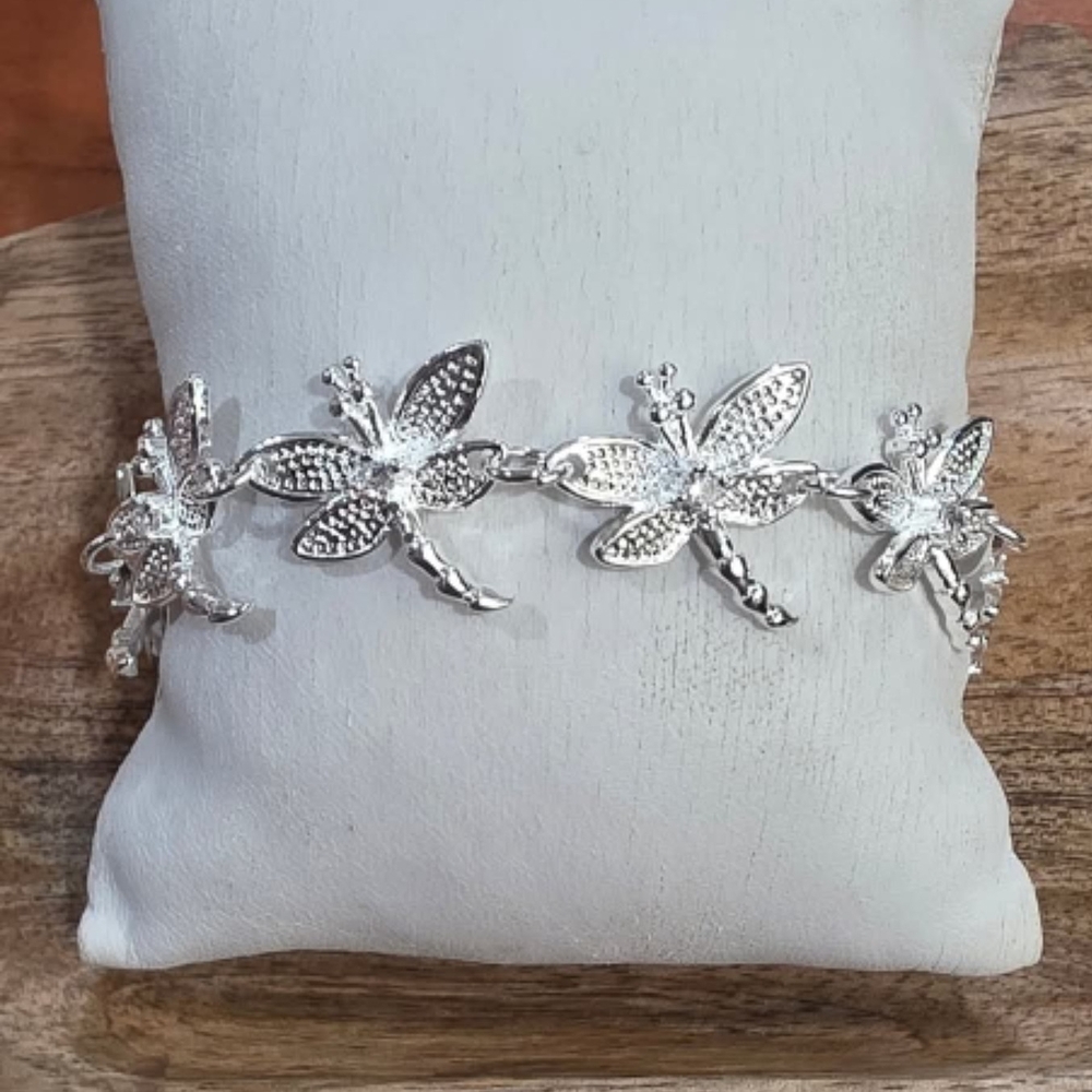 Silver Dragonfly Bracelet